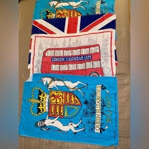 Vintage (1970’s) London Calendar Towels (4 towels)